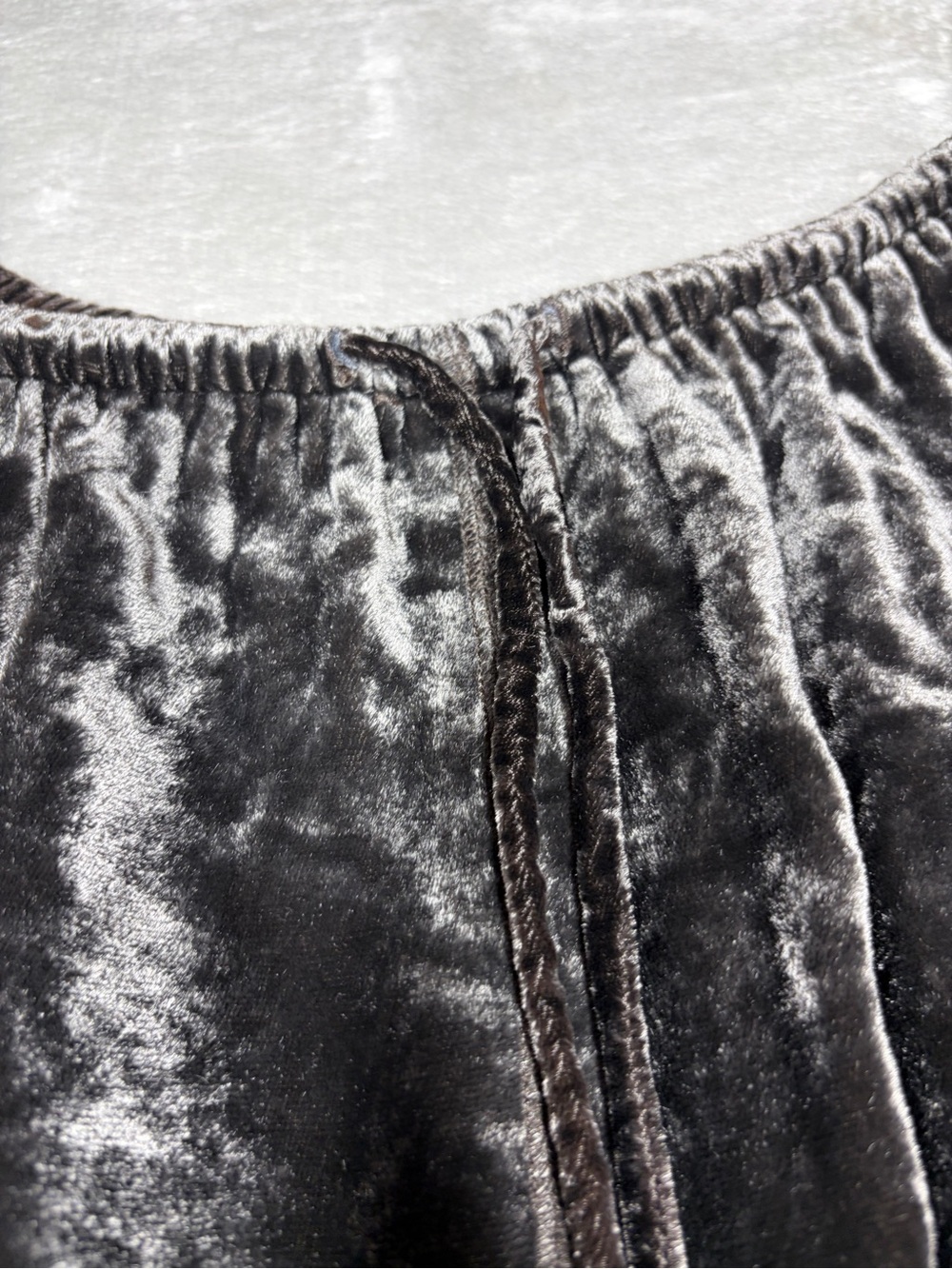 Vintage J.Jill Grey Silver Velvet Whimsigoth Maxi Skirt Size Medium - Picture 3 of 14